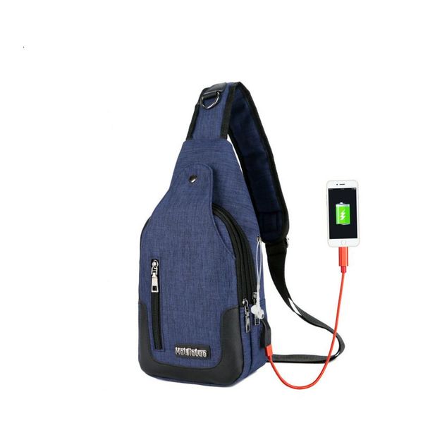 

waist bags fashion male single shoulder usb charging crossbody women anti theft chest bag school summer short trip messengers