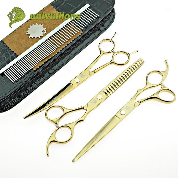 

univinlions 7" golden dog grooming scissors trimming animal clipper gold professional hair clippers cutting cat1