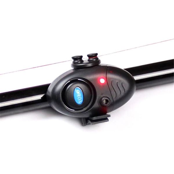 

fishing electronic led light fish bite sound alarm bell clip on rod black tackle arrival 2021. accessories