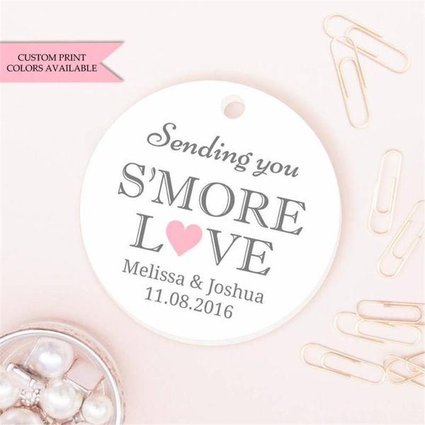 

greeting cards customize tags smore wedding favor love sending you