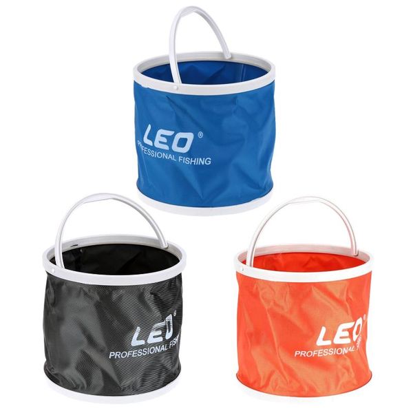 

outdoor canvas bucket folding portable camping hiking fishing tackle tools blue accessories