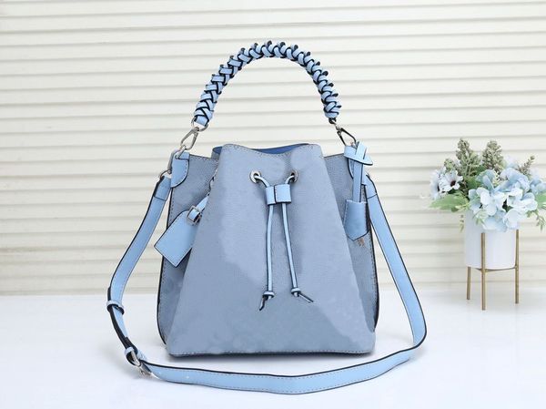 

2021 bucket bag ladies handbag luxury designer women leather one shoulder messenger wallet outdoor shopping large capacity belt box