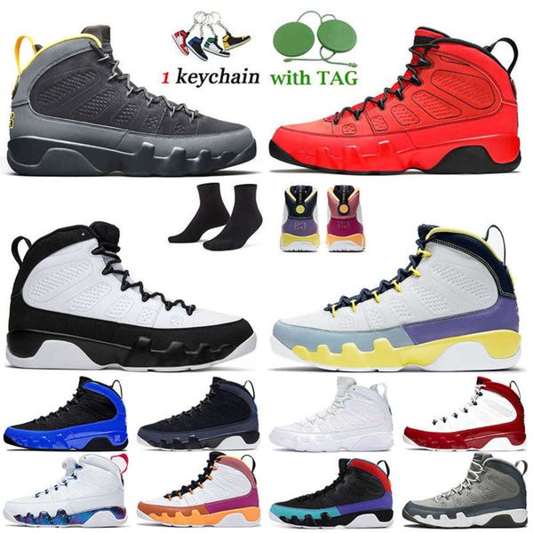 

jumpman 9 mens basketball shoes 9s university gold chile red change the world white pink multi color air, Black