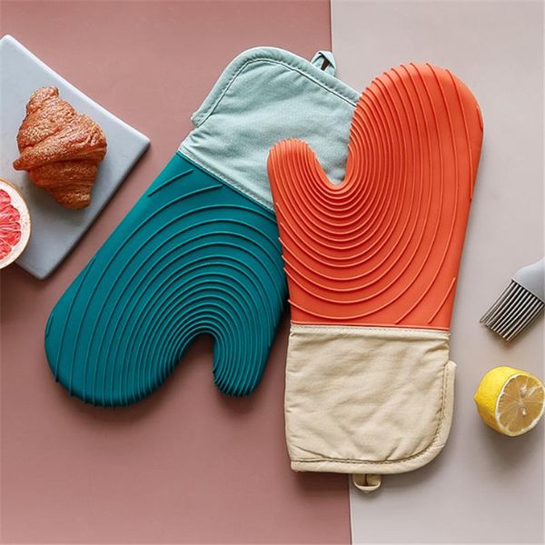 

1pc silicone oven gloves baking accessories microwave anti-scald kitchen form for cooking cake tools.8z mitts