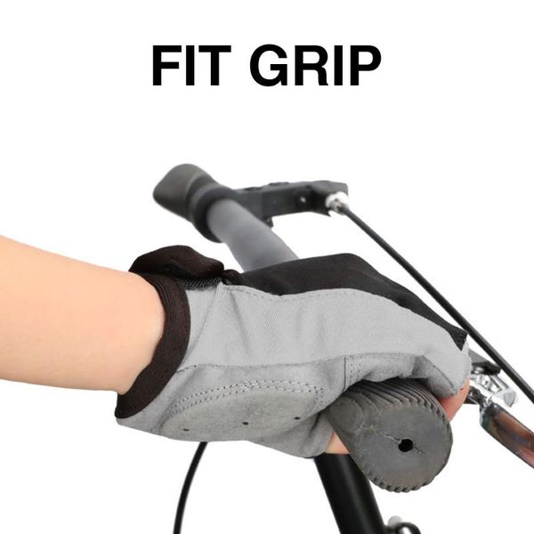 

half finger cycling hiking gloves breathable anti-slip anti-sweat sports biking portable dustproof part, Black