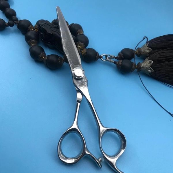 

hair scissors japan imported damascus knife aviation material professional hairdressing barber salon cutting tools flat cut