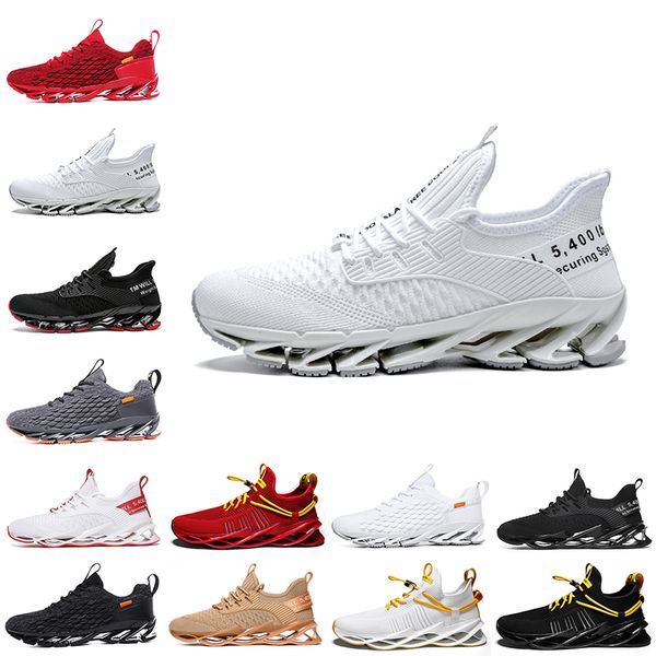 

good quality non-brand men women running shoes blade slip on black white red gray orange gold terracotta warriors trainers outdoor sports sn