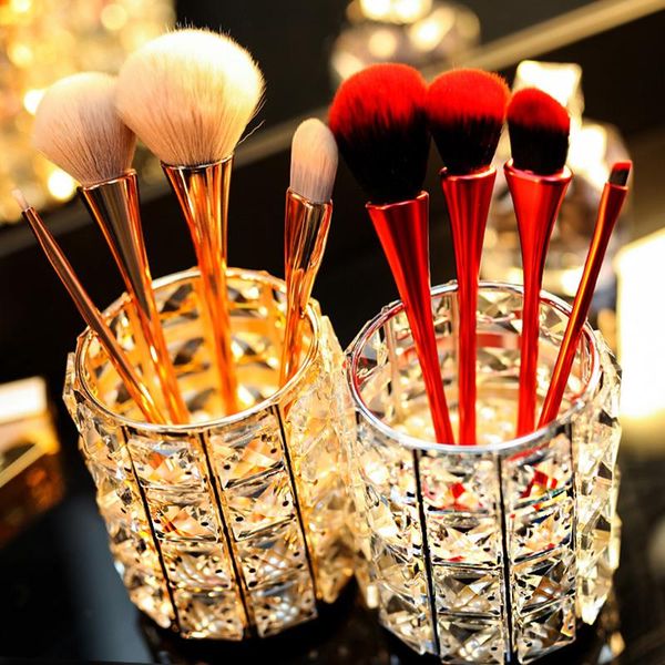 

bathroom storage & organization oneup europe crystal metal makeup brush tube eyebrow pencil organizer bead jewelry box