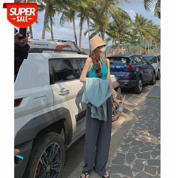 

casual looking thin and straight [shen cents chuishun trousers] blows up this version, who wears is the beauty with long legs #yl6i, Black;gray