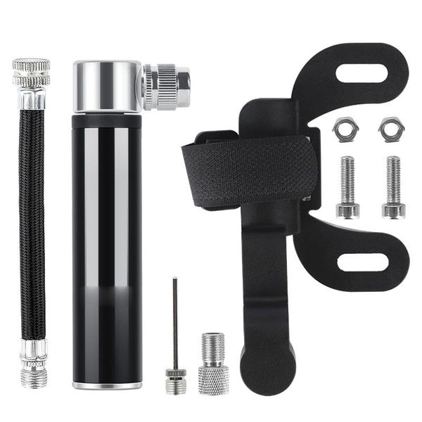 

bike pumps 1 set mini bicycle pump portable aluminum alloy basketball soccer ball air tire gas needle inflator bicicleta