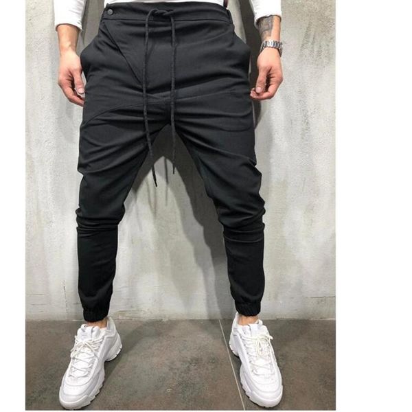 

men's pants 2021 casual cotton pencil sell street hip hop joggers outdoor sweatpants wear streetwear, Black