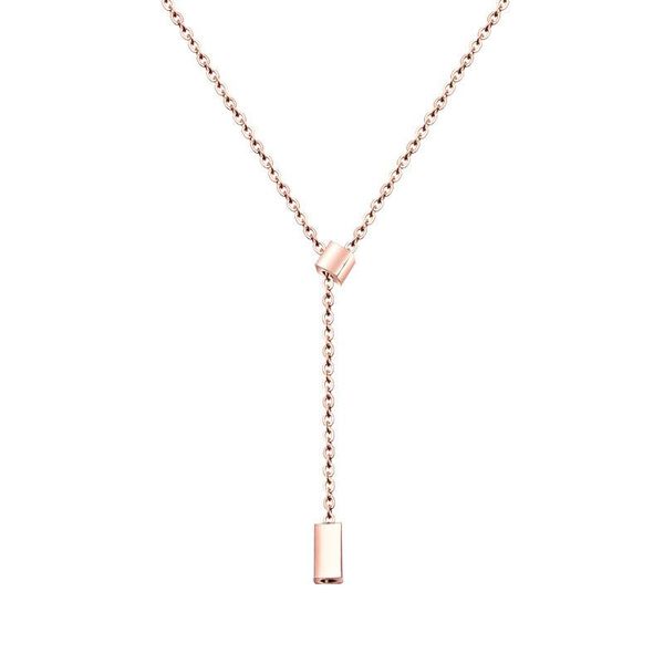 

pendant necklaces stainless steel little cubes necklace for women mirror polished clavicle chain gold/sliver/rose gold color, Silver