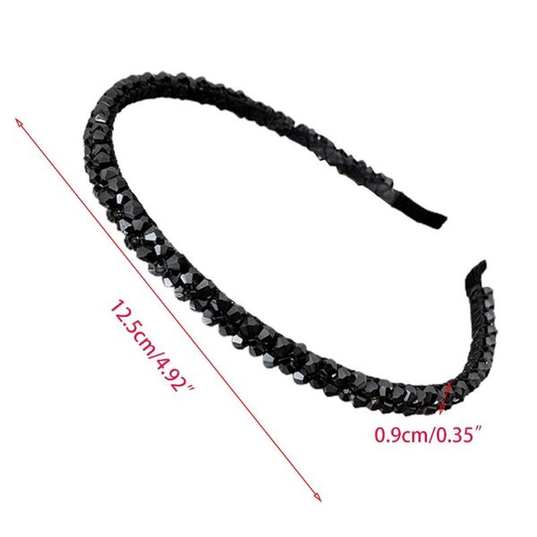 

hair accessories simple sweet headbands shiny luxury crystal hairbands non-slip for women girls fashion hoop 066f, Slivery;white