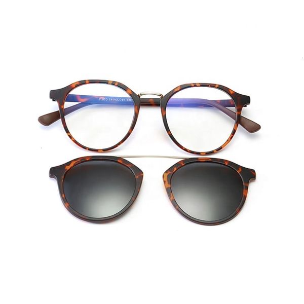 

highend accessories hw china eyewear factory magnetic sunglass optical frame clip on sun glass, Black