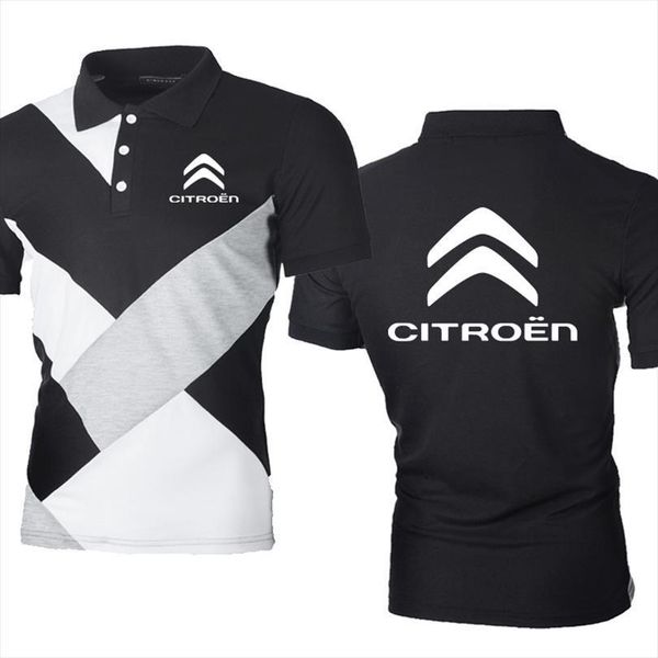 

shirt citroen men polo printed summer harajuku fashion casual cotton contrast, White;black