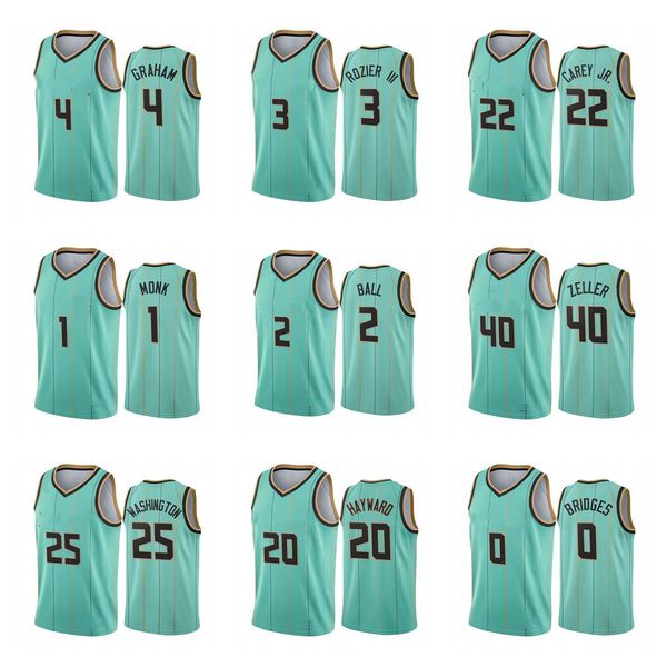 

2021men team basketball jerseys 4 graham 0 bridges 1monk 2 ball 20 haywaro good quality size s-xxl, Black;red