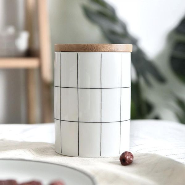 

storage bottles & jars nordic style white box cylindrical ceramic candy jar container quality kitchen spices