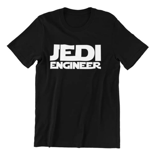 

jedi engineer - funy mens cotton t-shirt gift present engineering, White;black
