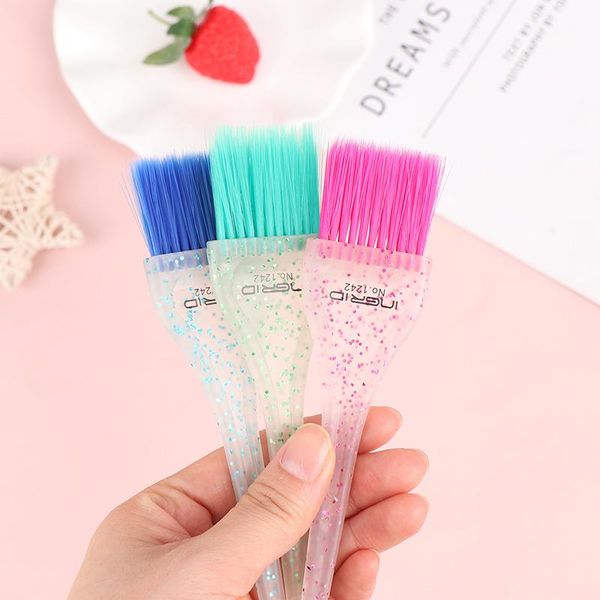 

hair brushes professional dye brush plastic crystal coloring applicator comb barber tools salon styling accessories, Silver