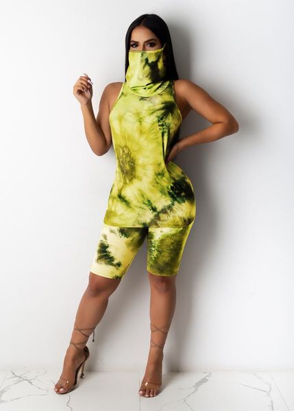 

women's tracksuits 2 piece outfits for women tie dye bodycon short pants set sweatsuit jogger, Gray