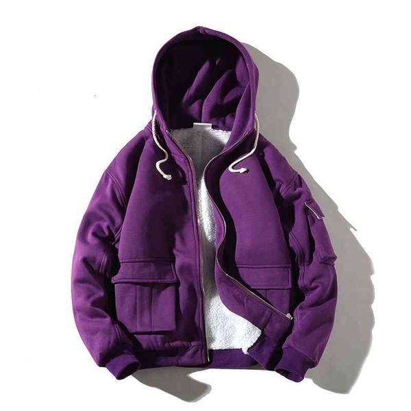 

Men's Down & Parkas Winter Man Hooded Thick Coat Solid Color Male Coats Keep Warm M-5XL Black Red Purple K7cy# EG0J