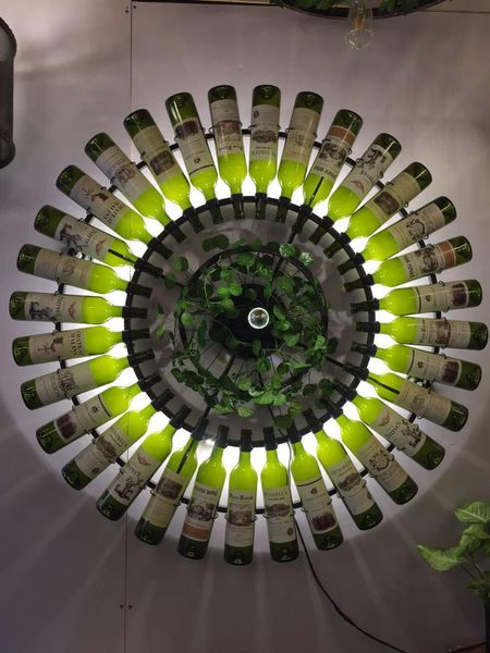 

wall lamp modern crystal bedroom light bed blue wood iron bedside corridor