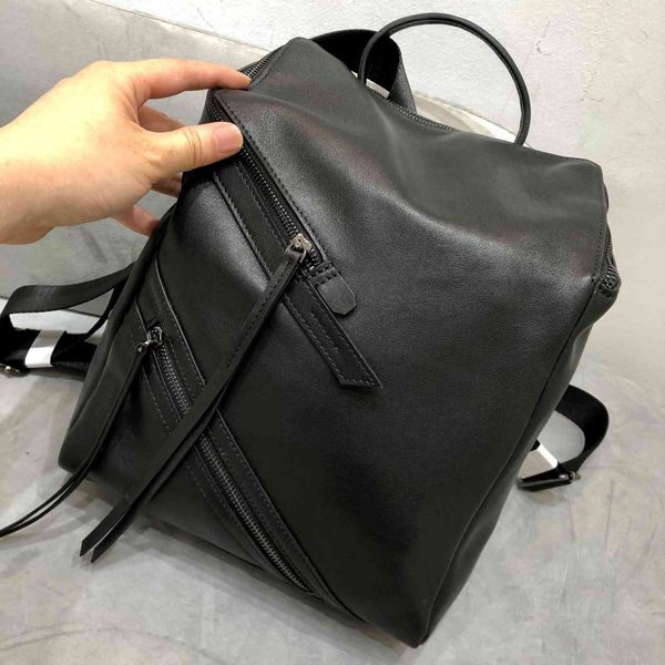 

leather handmade forest series head leather backpack women's large capacity bag