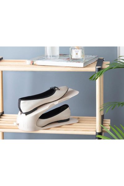 

lily plastic 2 layer shoe ramp 10,5x26,3x15 cm beige 10031407 bath accessory set
