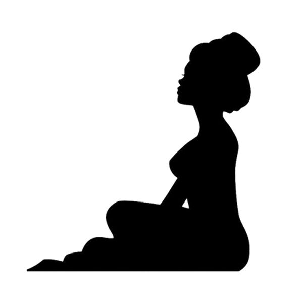 

12.3cm*12.6cm interesting gymnastics yoga sport girl black/silver silhouette vinyl car sticker decoration s9-1196