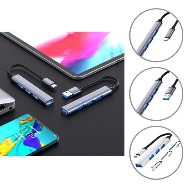 

hubs adapter hub novel lightweight convenient usb 3.0 type-c 4 ports monitor for working extender