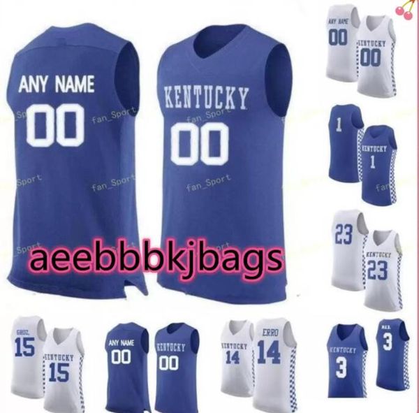

ncaa college kentucky wildcats basketball jersey 11 wall keion brooks jr. 12 towns 13 riley welch 14 brennan canada herro custom stitched, Black