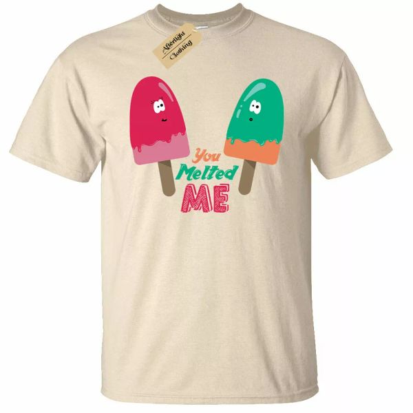

you melted my shirt funny ice cream lolly pop man, White;black