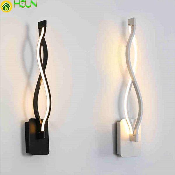 

lamp led simple bedroom creative bedside wall modern art acrylic corridor staircase lights lamps