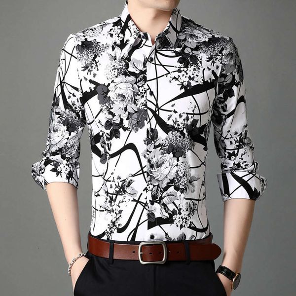

men's casual shirts shirtmen's mercerized cotton long sleeve shirt in spring and autumn la96, White;black