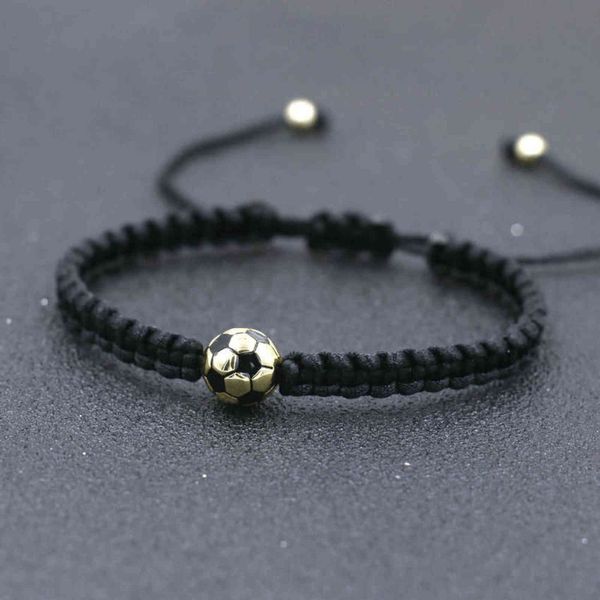 Minimalismo cobre ouro cor bola charme pulseira preto linha trança braceletes para mulheres homens meninas menino crianças casais jóias presente