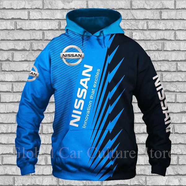 

men's hoodies & sweatshirts 2021 nissan hoodie harajuku sweatshirt 3d print pullover hooded coat oversized streetwear, Black
