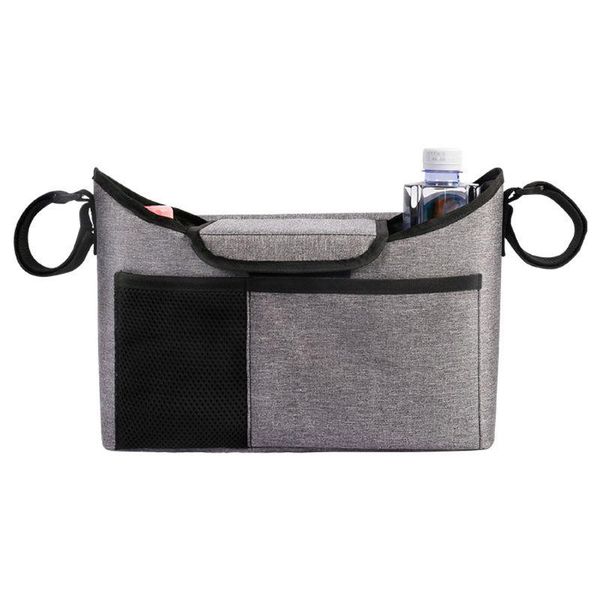 

pram bag organiser large capacity for baby stroller accessories with diaper changing pad & shoulder strap used as carry-on handb parts