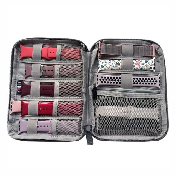 

storage bags multifunction portable watch strap organizer band box bag watchband holder travel case pouch black gray