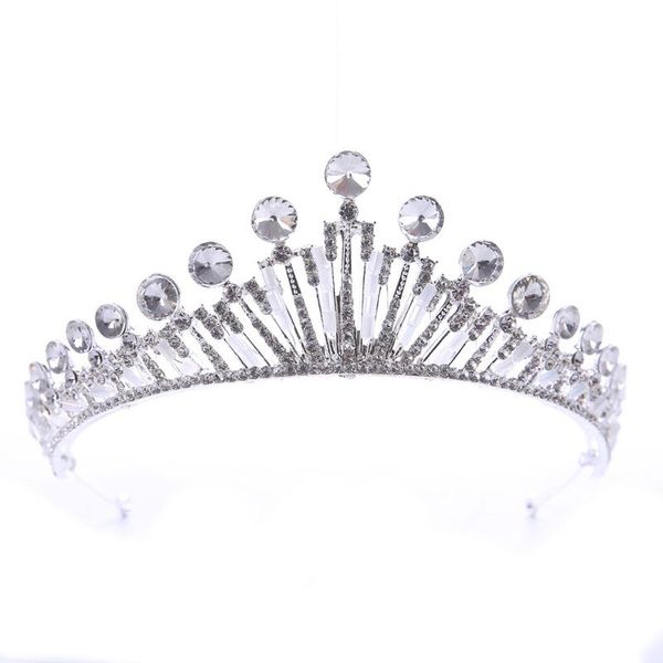 

hair clips & barrettes delicate rhinestone bridal crown tiara wedding bride crystal diadem queen pageant headband accessories endq, Golden;silver