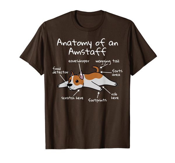 

Anatomy Of An American Staffordshire Terrier Funny Dog Gift T-Shirt, Mainly pictures