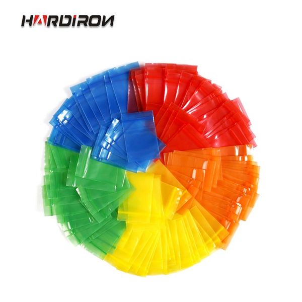 

food savers & storage containers hardiron 500pcs five color red yellow blue green orange zipper sealed bag jewelry powder plastic package po