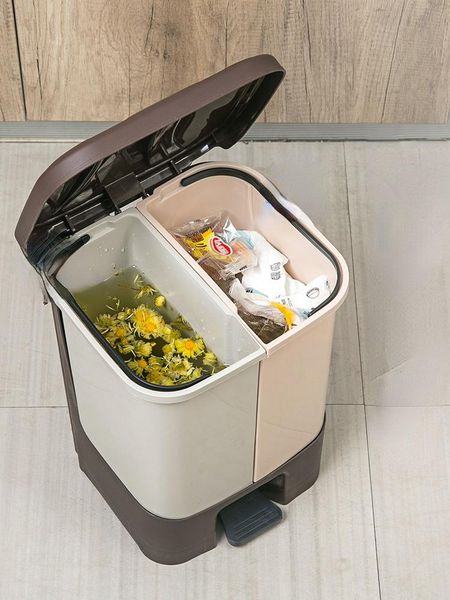 

waste bins modern plastic trash bin kitchen rectangle nordic standing garbage sorting can rangement cuisine storage bd50bs