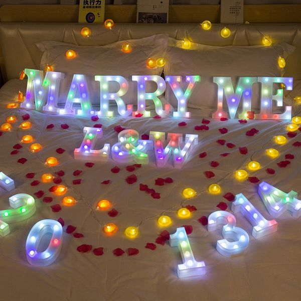 

novelty items 22.5cm 1pc luminous led 26 letter lights colorful english for christmas day wedding romantic decoration