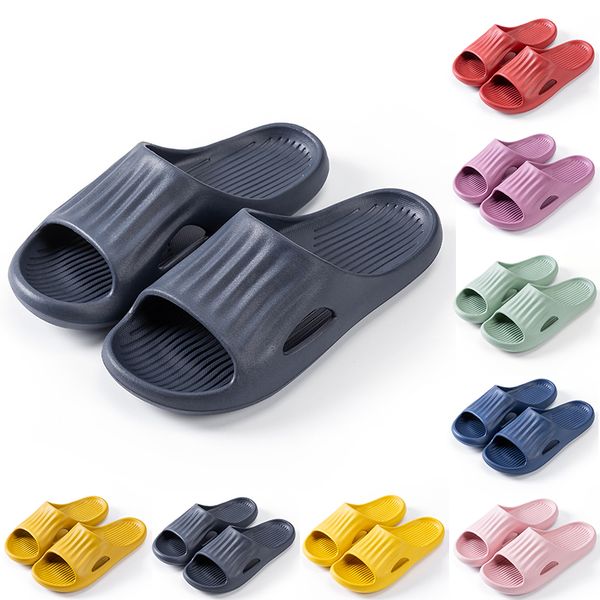

ale non-brand mens women slippers shoes wine red lemon yellow green pink purple blue men slipper bathroom wading shoe, Black