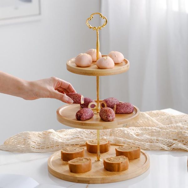 

dishes & plates japanese bamboo fruit set snack cake stand bread dessert plate candy dish pastry tray wood tableware decoration