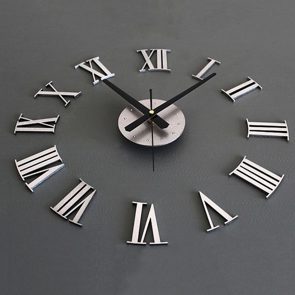 

wall clocks diy luxury 3d roman numerals clock large size home decoration art