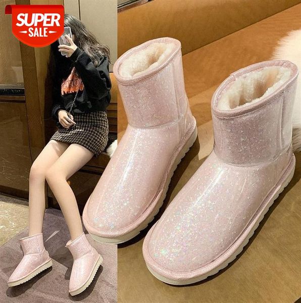 

the same type of snow boots women's wool one plus velvet northeast mulberry waterproof non-slip cotton shoes #1y7e