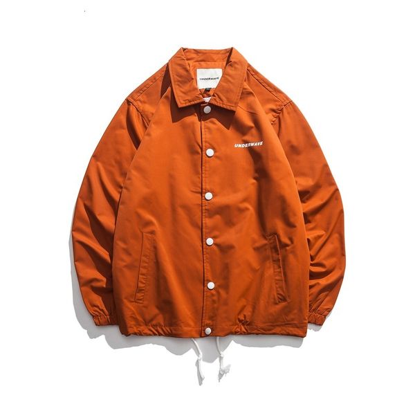 

men's jackets black orange spring and autumn printed lapel simple loose couples sports leisure 4867 36zj, Black;brown