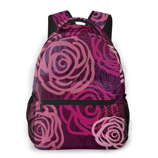 

backpack mountaineering lilac abstract roses shoulder bags backpacks