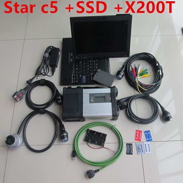 MB Star per strumento di scansione diagnosi Benz sd connect c5 con laptop x200t touch screen super SSD pronto all'uso